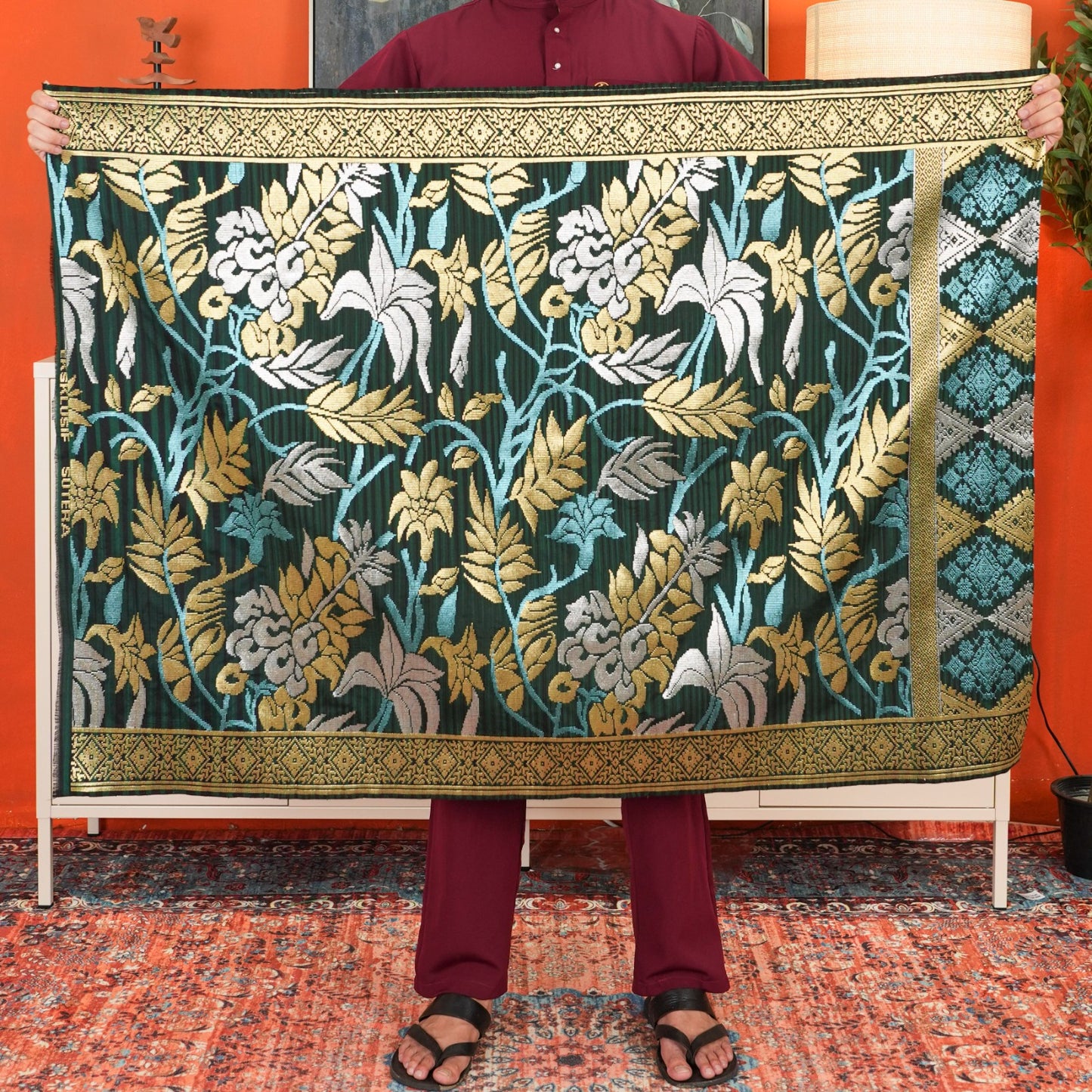 Sampin Sutera Terengganu Asli 1pc Limited Only Sampi Tenun Tangan 2.5 meter