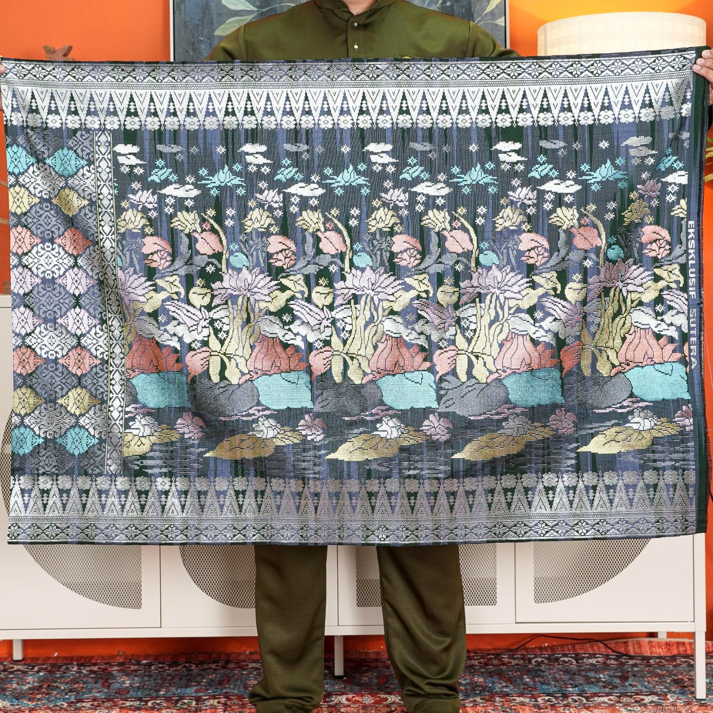 Sampin Sutera Terengganu Asli 1pc Limited Only Sampi Tenun Tangan 2.5 meter