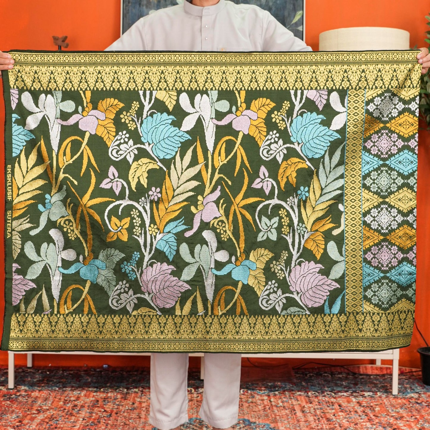 Sampin Sutera Terengganu Asli 1pc Limited Only Sampi Tenun Tangan 2.5 meter