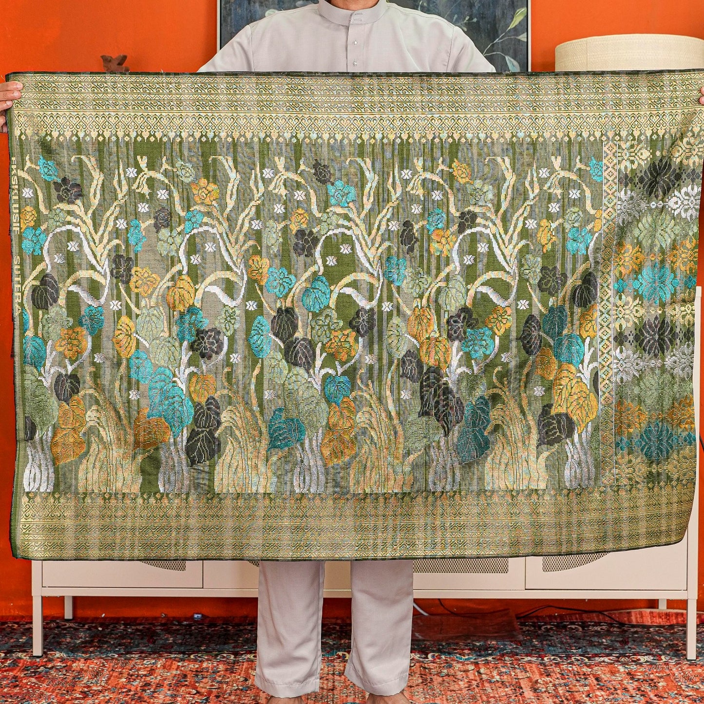 Sampin Sutera Terengganu Asli 1pc Limited Only Sampi Tenun Tangan 2.5 meter