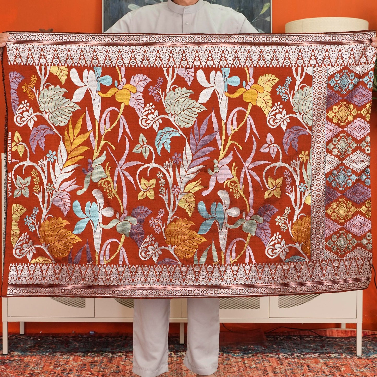 Sampin Sutera Terengganu Asli 1pc Limited Only Sampi Tenun Tangan 2.5 meter