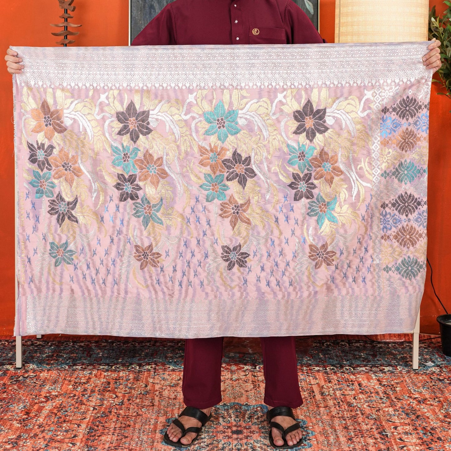 Sampin Sutera Terengganu Asli 1pc Limited Only Sampi Tenun Tangan 2.5 meter