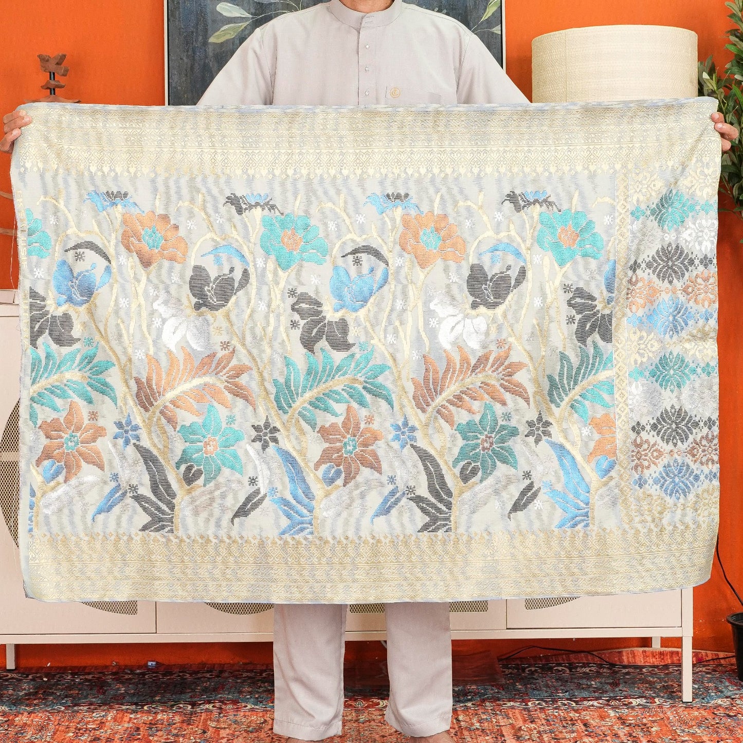 Sampin Sutera Terengganu Asli 1pc Limited Only Sampi Tenun Tangan 2.5 meter